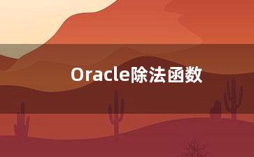 Oracle除法函数