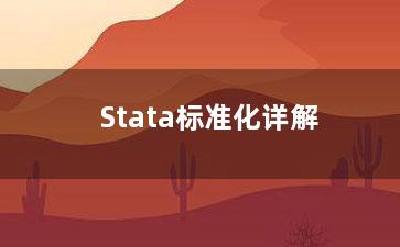 Stata标准化详解