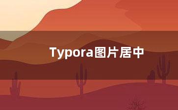 Typora图片居中