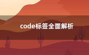 code标签全面解析