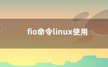 fio命令linux使用？