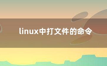 linux中打文件的命令？