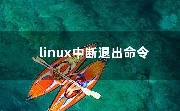 linux中断退出命令？