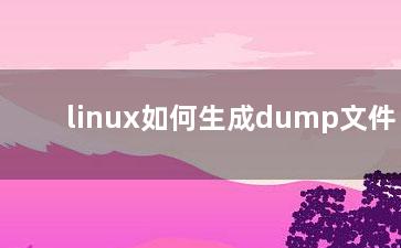 linux如何生成dump文件