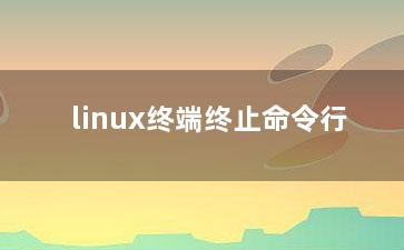 linux终端终止命令行？