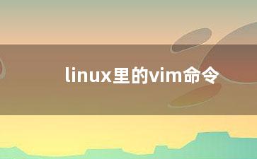 linux里的vim命令？