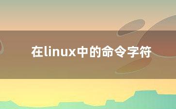 在linux中的命令字符？