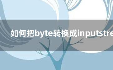 如何把byte转换成inputstream