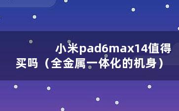 小米pad6max14值得买吗（全金属一体化的机身）