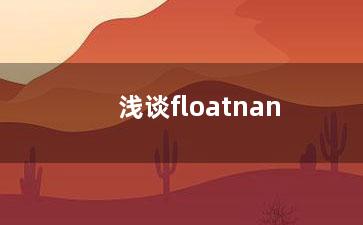 浅谈floatnan