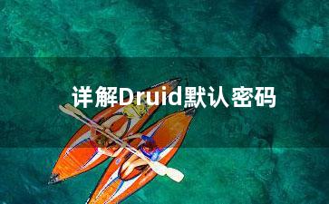 详解Druid默认密码